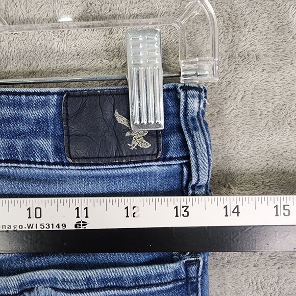Womens American Eagle Outfitters Super Stretch Distressed Jegging Jeans Size 2 - Picture 6 of 11